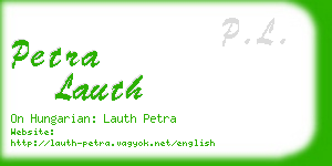petra lauth business card